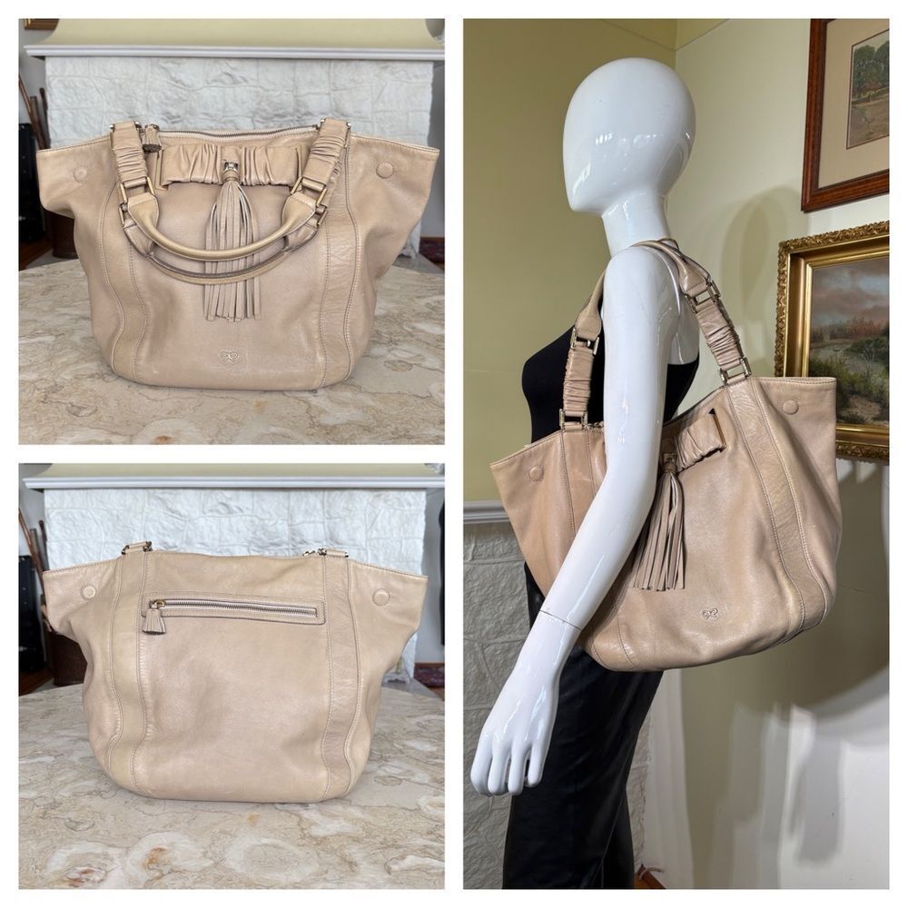 Anya Hindmarch Extra Large Leather Shoulder Bag $2,071 New